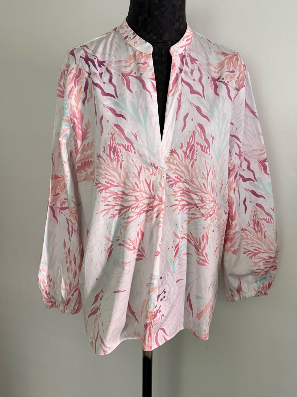 Patty Kim White & Pink Blouse
